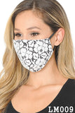 Lace Contrast 4x-Layered Filter Washable Face Mask