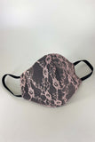 Lace Contrast 4x-Layered Filter Washable Face Mask