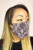 Lace Contrast 4x-Layered Filter Washable Face Mask