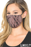 Lace Contrast 4x-Layered Filter Washable Face Mask