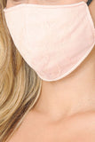 Lace Contrast 4x-Layered Filter Washable Face Mask
