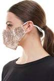 Face Mouth Mask Cover GOLD Bling Bling Glitter Sequins Mask