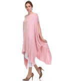 Fashion Secrets Women Boho Oversized Tunic Top Loose T shirt Poncho Dress