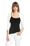 Fashion Secrets Women 3/4 Sleeve Rayon Bolero Shrug Cropped Cardigan Jacket