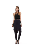 Asymmetric Double Layered Skirted Leggings, Harem Skirt Pants