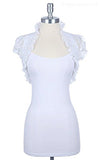 Fashion Secrets Juniors Short Sleeve Lace Bolero Shrug Cardigan