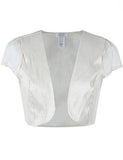 off white satin bolero shrug shrug 