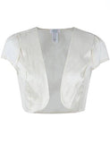 Fashion Secrets Women`s Satin Bolero Cardigan Shrug