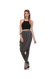 Asymmetric Double Layered Skirted Leggings, Harem Skirt Pants