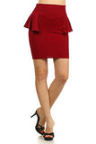 Fashion Secrets Fitted Peplum High Waist Mini Skirt .