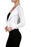 Fashion Secrets Long Sleeve Draped Jacket W Zipper In The Back