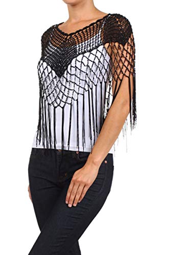 fringed cape bolero shrug 