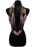 Fashion Secerts Two Tone Multi Loop Soft Infinity Scarf ,Neck Warmer Wrap - Fashion Secrets