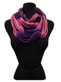 Fashion Secerts Two Tone Multi Loop Soft Infinity Scarf,Neck Warmer Wrap
