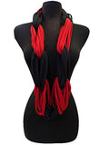 Fashion Secerts Two Tone Multi Loop Soft Infinity Scarf,Neck Warmer Wrap
