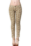 Fashion Secrets Women`s Leopard Cheetah Animal Print Slim Pants