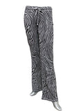 Fashion Secrets Women`s Zebra Leopard Printed Fleece Lounge Pants