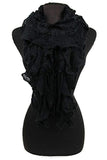 Fashion Secrets Women Fuzzy Ruffled Neck Warmer Scarf Shawl Wrap