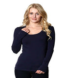 Fashion Secrets Women Long Sleeve T- Shirt Cotton Basic Top