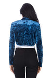 Fashion Secrets Women`s Front Knot Tie Velvet Bolero Shrug Cardigan Jacket, Pus Sizes