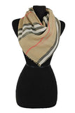 Fashion Secrets Checked Plaid Pattern Soft Regular Scarves Wraps