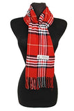 Fashion Secret Soft Checked Plaid Pashmina Capped with Twisted Fringe Scarf Wrap Shawl - Fashion Secrets