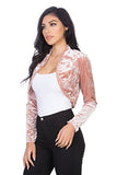 dusty pink velvet bolero 