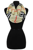 Fashion Secrets checked Plaid Soft Infinity Scarves Wraps