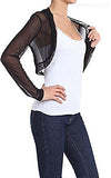 Fashion Secrets Women Long Sleeve Sheer Chiffon Sleeves Bolero Shrug Cardigan - Fashion Secrets