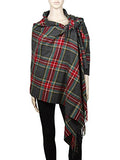 Fashion Secrets Scottish Plaid Tartan Cashmere Feel Oversized Scraf Wrap Shawl .