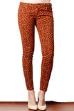 Fashion Secrets Women`s Leopard Cheetah Animal Print Slim Pants