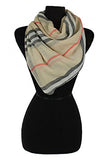 Fashion Secrets Checked Plaid Pattern Soft Regular Scarves Wraps