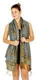 Fashion Secrets Women`s Paisley Floral Peacoke Pashmina Silk Long Soft Scarf Wrap Shawl