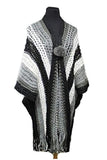Fashion Secrets Women`s Loose Crochet Net Knit Softness Oversized Poncho Shawl Cape Cardigan Sweater W Fringes Ends.