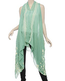 Fashion Secrets Swimwear Cover Up , beach wear , bikini cover up, Chiffon long Vest with Lace