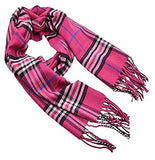 Fashion Secrets Plaid Cashmere Feel Soft Oblong Scarf Neck Wrap W Fringes Ends