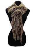 Fashion Secrets Women Fuzzy Ruffled Neck Warmer Scarf Shawl Wrap