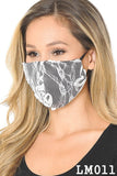 Lace Contrast 4x-Layered Filter Washable Face Mask