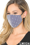 Lace Contrast 4x-Layered Filter Washable Face Mask