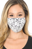 Lace Contrast 4x-Layered Filter Washable Face Mask